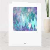 Carte Anniversaire personnalisé avec joli bleu et violet (Dos)