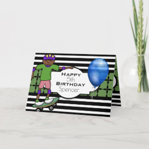 Carte Anniversaire personnalisé avec planchiste