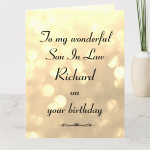 Carte Anniversaire personnalisé de beau-fils