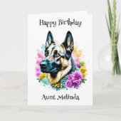 Carte Anniversaire personnalisé de Berger allemand (Devant)