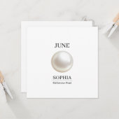 Carte Anniversaire personnalisé de June Pearl (Devant/Arrière en situation)