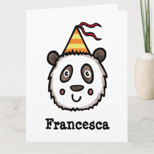 Carte Anniversaire personnalisé de la fête du Panda
