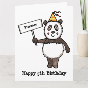 Carte Anniversaire personnalisé de la fête du Panda