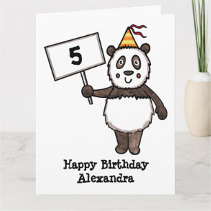 Carte Anniversaire personnalisé de la fête du Panda