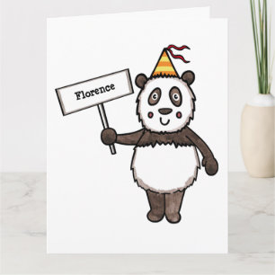Carte Anniversaire personnalisé de la fête du Panda