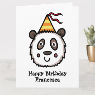 Carte Anniversaire personnalisé de la fête du Panda