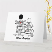 Carte Anniversaire personnalisé de la moto et de Sidecar (Fleur jaune)