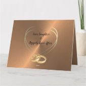 Carte Anniversaire personnalisé de Mariage de bronze de  (Dos)