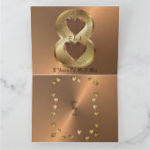 Carte Anniversaire personnalisé de Mariage de bronze de  (Intérieur)