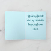 Carte Anniversaire personnalisé de palmier tropical (Intérieur)