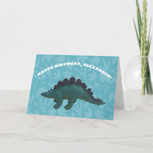 Carte Anniversaire personnalisé de Stegosaurus Toy Dinos