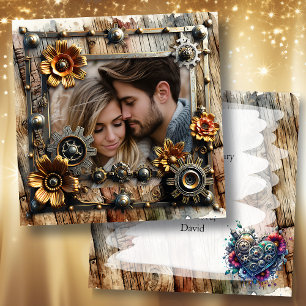 Carte Anniversaire personnalisé du cool Steampunk