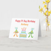 Carte Anniversaire Personnalisé Du Jour Du Pi (Fleur jaune)