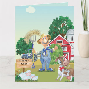 Carte Anniversaire personnalisé du vieux MacDonald