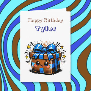 Carte Anniversaire personnalisé d'un garçon Cupcake