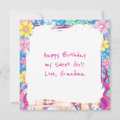 Carte Anniversaire Personnalisé Fille Anime avec casque  (Dos)