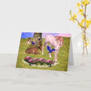 Carte Anniversaire personnalisé Licorne et ses Amis