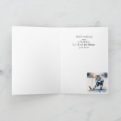 Carte Anniversaire Personnalisé Nom Fun Cute Chat jouant (Intérieur)