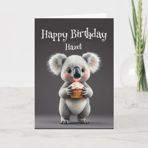 Carte Anniversaire Personnalisé Nom Koala Australian Ani