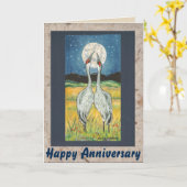 Carte Anniversaire Personnalisée Lune de Grues Rom (Fleur jaune)