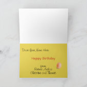 Carte Anniversaire Personnel Poulet Drôle (Intérieur)