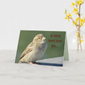 Carte Anniversaire Petit Oiseau M'A Dit Nature Mignonne  (Fleur jaune)