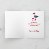 Carte Anniversaire Petite-fille Amusante Cute Seagull Bi (Intérieur)