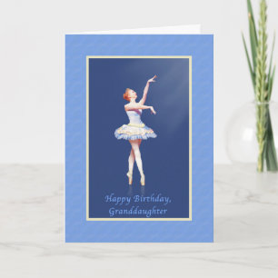 Carte Anniversaire, petite-fille, ballerine sur Pointe
