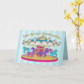 Carte Anniversaire - Petite-fille - Carousel - (Fleur jaune)