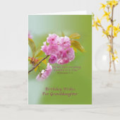 Carte Anniversaire, Petite-fille, Fleurs de cerisiers (Fleur jaune)