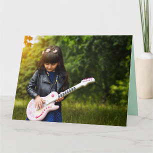 Carte ANNIVERSAIRE petite fille guitare ami GREETING CAR