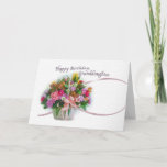 Carte Anniversaire, petite-fille, panier de fleur<br><div class="desc">Ce beau panier des fleurs fait une manière parfaite et colorée de souhaiter à quelqu'un spécial un joyeux anniversaire.</div>