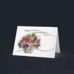 Carte Anniversaire, petite-fille, panier de fleur<br><div class="desc">Ce beau panier des fleurs fait une manière parfaite et colorée de souhaiter à quelqu'un spécial un joyeux anniversaire.</div>