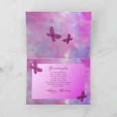 Carte Anniversaire, petite-fille, papillon étincelant (Intérieur)