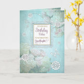 Carte Anniversaire, petite-fille, pays élégant floral (Fleur jaune)