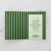 Carte Anniversaire, Petite-fille, Peines roses/réflexion (Intérieur)