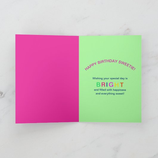 Carte Anniversaire, Petite-fille, Souris, Groupe Kaleido (Intérieur)