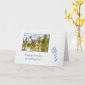 Carte Anniversaire, petite-fille, Versailles, France, (Fleur jaune)