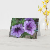 Carte Anniversaire Petunias (Fleur jaune)