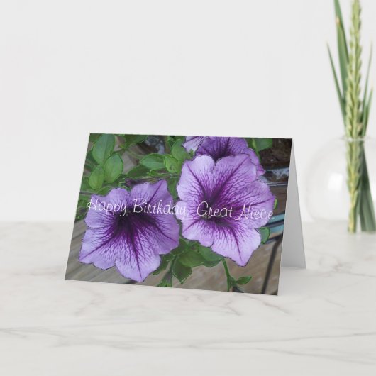 Carte Anniversaire Petunias (Devant)