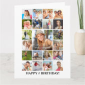 Carte Anniversaire Photo Collage 22 Photos Tout âge Pers (Devant)