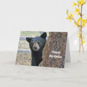Carte Anniversaire photo de Black Bear Tree (Fleur jaune)