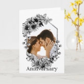 Carte Anniversaire photo de tournesol noir et blanc (Fleur jaune)