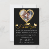 Carte Anniversaire Photo Gold Heart Pour Femme (Devant)