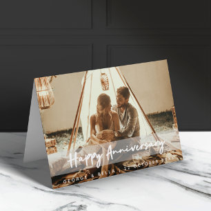 Carte Anniversaire photo moderne   Happy Couple Photo & 