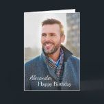 Carte Anniversaire Photo personnalisée<br><div class="desc">Carte d'anniversaire Photo Custom est une carte que vous pouvez recréer pour vous-même. Laissez ou remplacez la photo par la vôtre sur la couverture et remplacez les mots sur la couverture et à l'intérieur par la vôtre. Profite.</div>