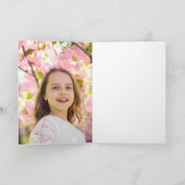 Carte Anniversaire photo rose Unicorne (Intérieur)