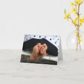 Carte Anniversaire pieds, Joyeux anniversaire (Fleur jaune)