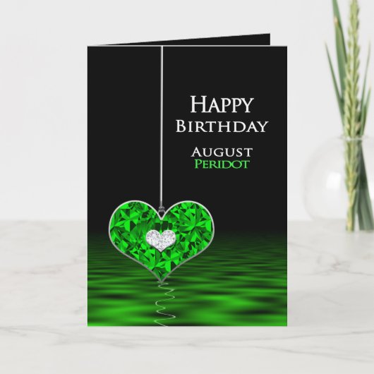 Carte Anniversaire - Pierre de naissance - Août - Perido (Devant)