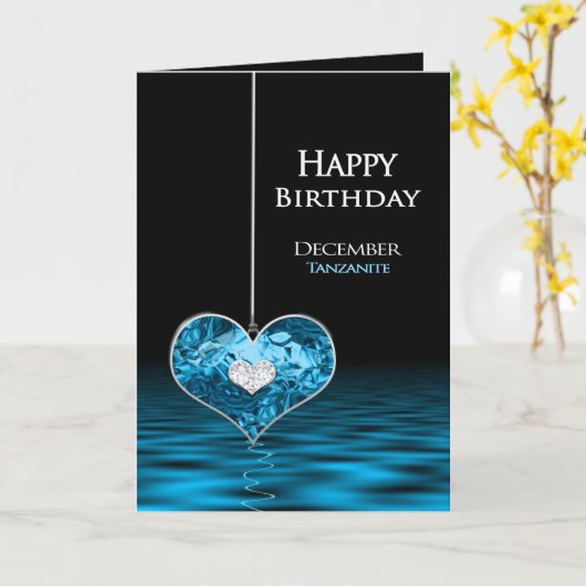 Carte Anniversaire - Pierre de naissance - Décembre - Ta (Fleur jaune)